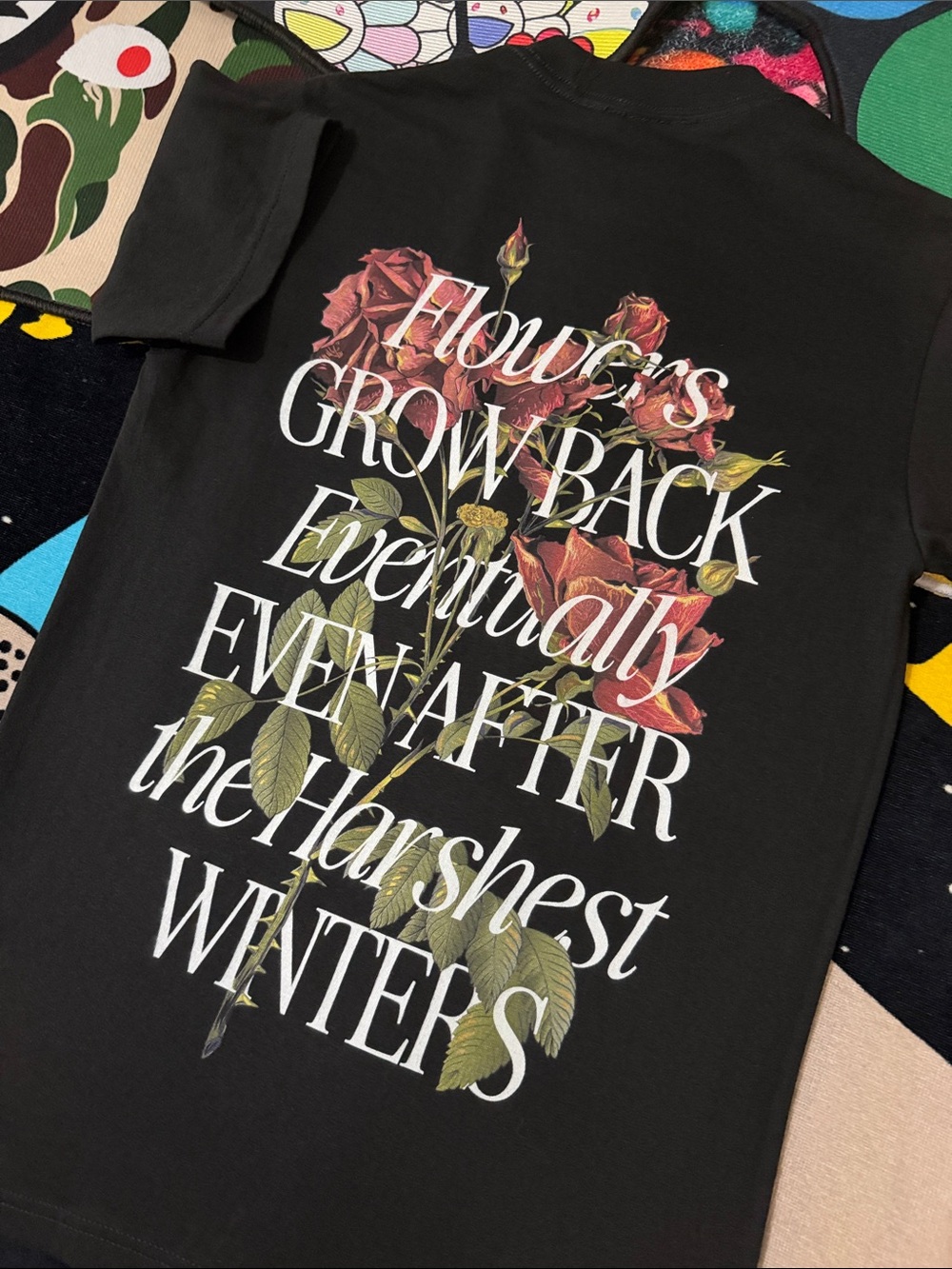 GROWTH EVENTUALLY BLACK TEE NWOT - Picture 11 of 14